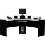 Small Black Corner Computer Desk, drawing