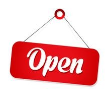 Ä°llustration of red Open Sign