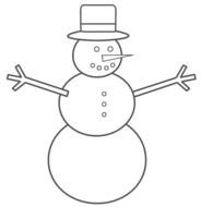 Snowman Coloring Pages drawing