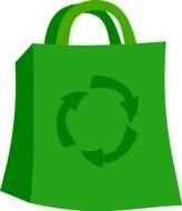 green Bag Clip Art darwing