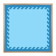 Blue Wave Border drawing