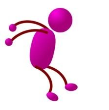 Stick Figure Man Jumping Vector Clip Art