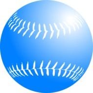 Blue Softball Clip Art