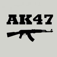 Black White AK 47