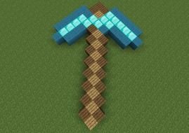 Minecraft Piskache on a green background