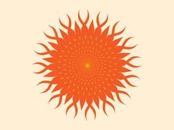 orange sun pattern