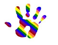 rainbow handprint