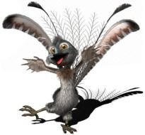 funny cartoon lyrebird