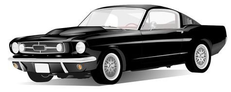 Classic Car Clip Art drawing