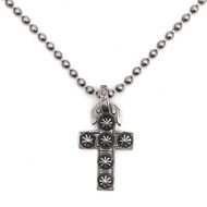 Studded Cross Necklace By Rockin Out Jewelry