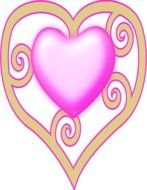 Princess Crown Pink Heart drawing