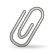 paper clip on the white background