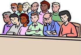 jury trial as graphic illustration