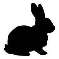 Bunny Rabbit Silhouette Clip Art N30
