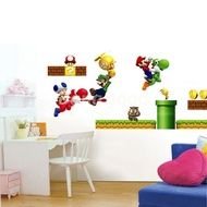 Wholesale New Super Mario Bros PVC Removable Wall Stickers For Kids