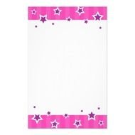 Pink Purple Stars Border Clip Art