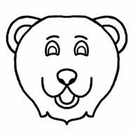 bear, outline of Animal Face