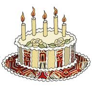 TO THE CASTLE Red Orange And Cream Repeat Pattern On CLIPART