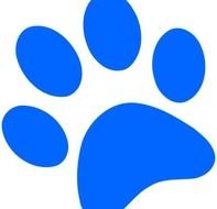 Blue Paw Print Clip Art N33