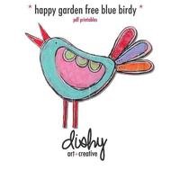 Name Paper Crafts Dishy Art Happy Garden Blue Birdy