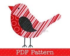 Free Bird Applique Template