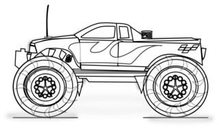 Monster Truck Coloring Pages drawing