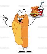 Cartoon Hot Dog N24