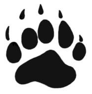 Grizzly Bear Paw Print Clip Art N4