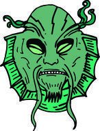 Cartoon Monster Head Drawing