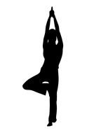 person doing Yoga exercise, Silhouette