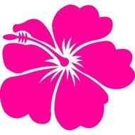 Hot Pink Flower Clip Art N9