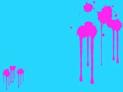 Clip art of Neon Paint Splatter