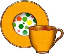 Pails Jugs Green Orange And Yellow Polka Dots CLIPART