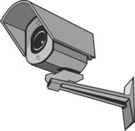 grey Security Camera, drawing