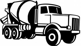 Cement Truck Clip Art drawing