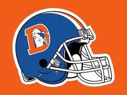 Denver Broncos Logo helmets drawing