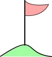 pink Golf Flag drawing