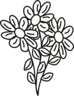 Daisies Flowers Coloring Pages drawing