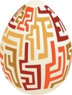 clipart of the colorful egg