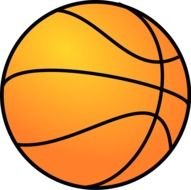 big Basketball Clip Art drawing