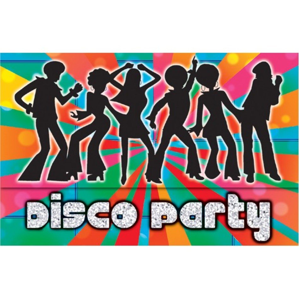 Einladung 70er Disco Party 8er Pack