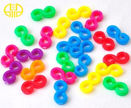 Eco Friendly Rainbow Loom Rubber Band Colorful Clips