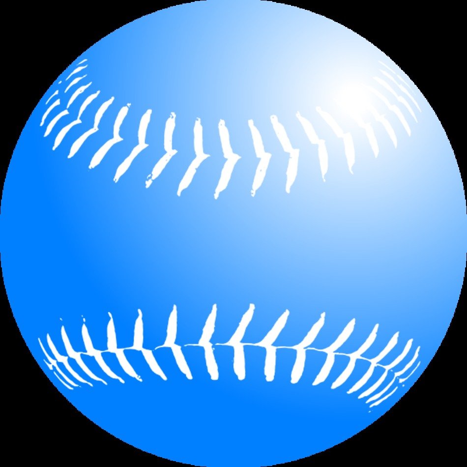 Blue Softball Clip Art