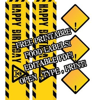 Free Printable Construction Party Signs