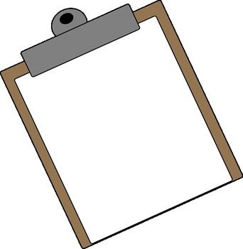 Clipboard With Paper Clip Art