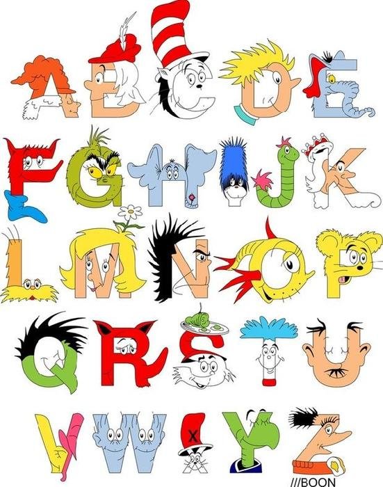 Dr Seuss Character Alphabet