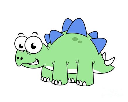 Cute Stegosaurus Cartoon