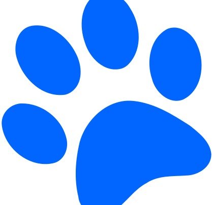 Blue Paw Print Clip Art N33