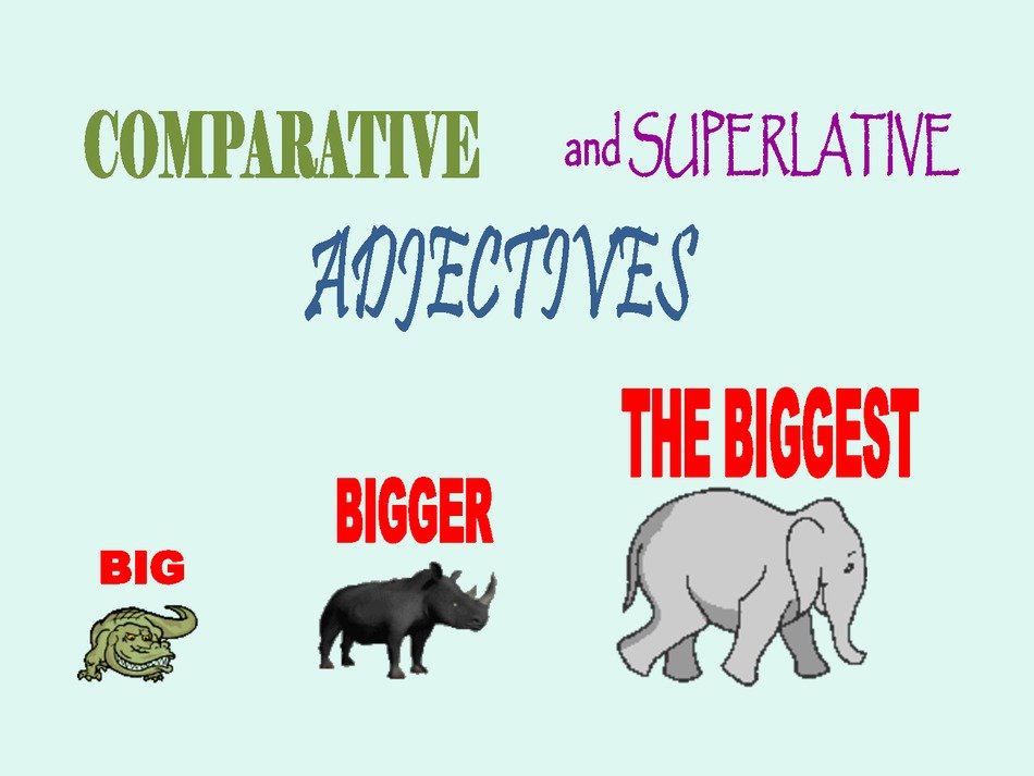 Comparative And Superlative Adjectives drawing