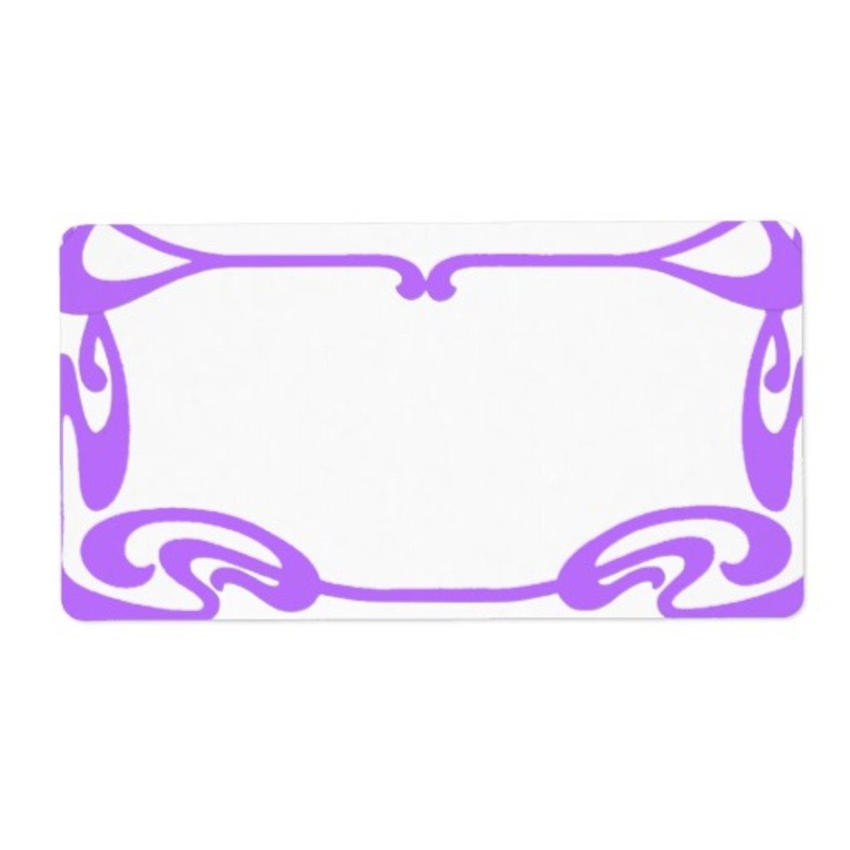 Purple Art Nouveau Borders